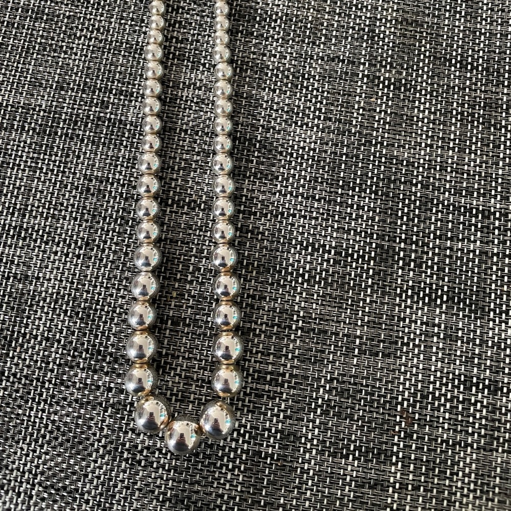 Tiffany &Co.  sterling silver bead necklace